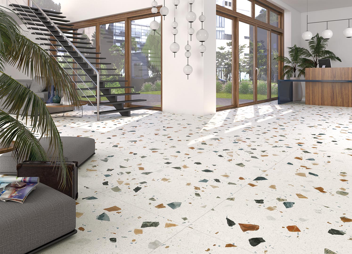 Gạch lát nền 80x80 terrazzo