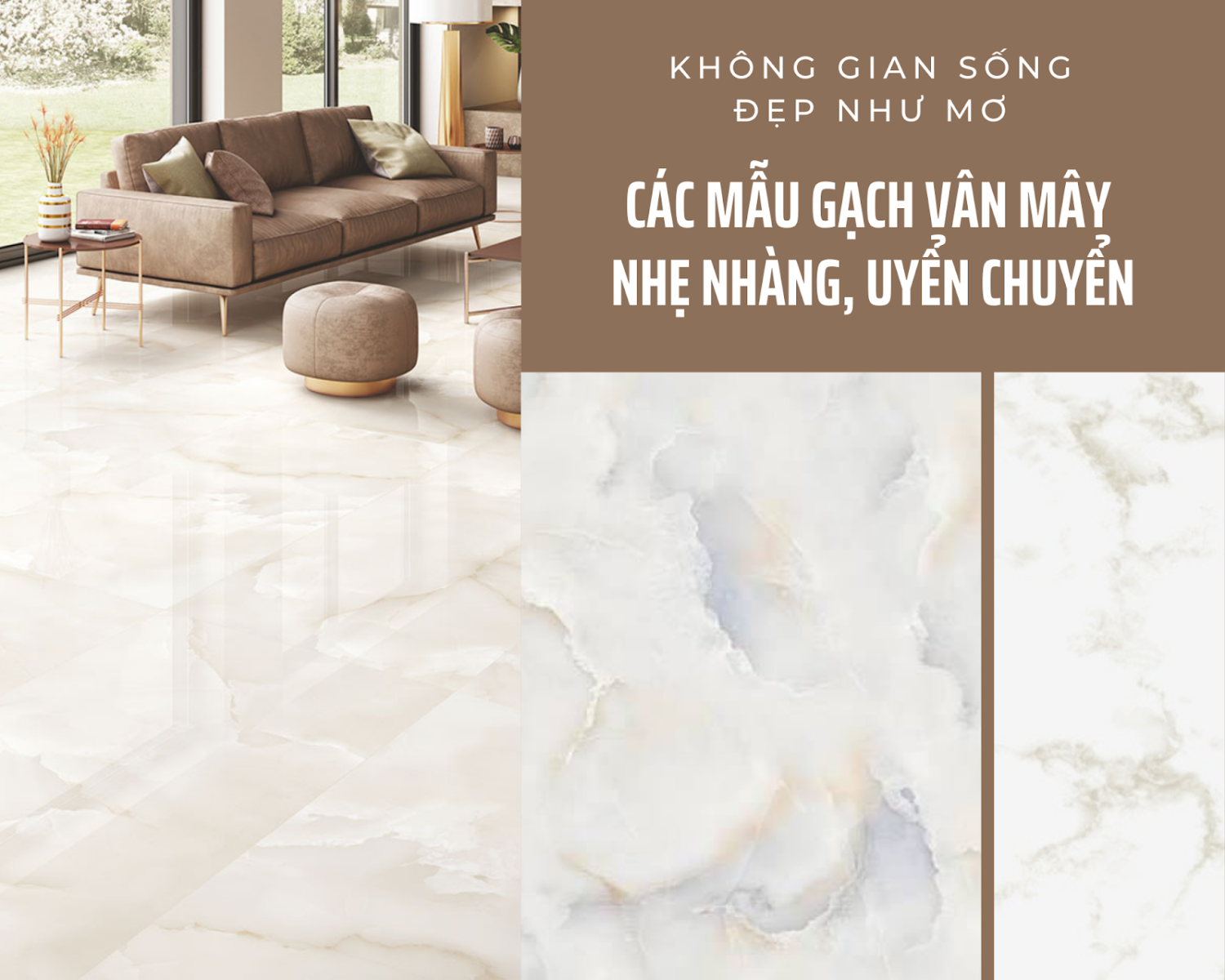 Gạch lát nền 80x80 Viglacera vân mây