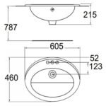 Chậu rửa mặt lavabo American Standard 0477-WT (0477WT) dương vành, dòng Ceros - Ảnh 2