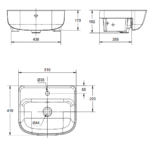 Chậu rửa mặt lavabo American Standard 0533-WT (0533WT) bán âm , dòng Loven - Ảnh 2