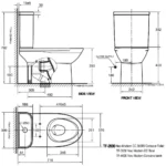 Bồn cầu American Standard 2630-WT (2630WT) 2 khối, nắp êm 61000NS-WT, dòng Modern - Ảnh 2