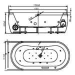 Bồn tắm American Standard 70192100-WT (70192100WT) massage đặt sàn, dòng Acacia - Ảnh 2