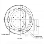 Bồn tắm American Standard 70212100-WT (70212100WT) massage đặt sàn, dòng IDS - Ảnh 2