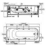 Bồn tắm American Standard 70270P-WT (70270PWT) bồn xây, dòng Active - Ảnh 2