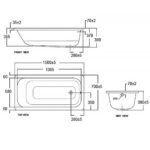 Bồn tắm American Standard 70280-WT (70280WT) bồn xây, dòng Codie - Ảnh 2