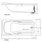 Bồn tắm American Standard 7120-WT (7120WT) bồn xây, dòng Tonic - Ảnh 2
