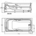 Bồn tắm American Standard 7220100-WT(7220100WT) massage âm sàn, dòng Tonic - Ảnh 2