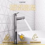 Vòi lavabo CAESAR BT041CU lạnh (Kèm chặn rác bằng sứ) - Ảnh 2