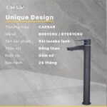 Vòi lavabo CAESAR B061CBU lạnh, màu đen nhám (Kèm bộ xả nhấn) - Ảnh 3
