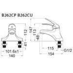 Vòi lavabo CAESAR B262CP nóng lạnh (3 lỗ) - Ảnh 5