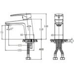 Vòi lavabo CAESAR B390CGU nóng lạnh, màu vàng đồng - Ảnh 9
