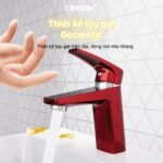 Vòi lavabo CAESAR B390CRU nóng lạnh, màu đỏ - Ảnh 2