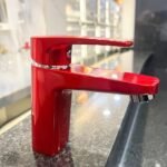 Vòi lavabo CAESAR B390CRU nóng lạnh, màu đỏ - Ảnh 4