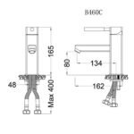 Vòi lavabo CAESAR B460CU nóng lạnh - Ảnh 8