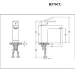 Vòi lavabo CAESAR B570CU nóng lạnh - Ảnh 6