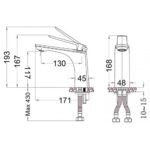 Vòi lavabo CAESAR B820CU nóng lạnh - Ảnh 8