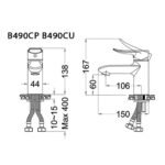 Vòi lavabo CAESAR BT490CU nóng lạnh (kèm co chữ P) - Ảnh 6