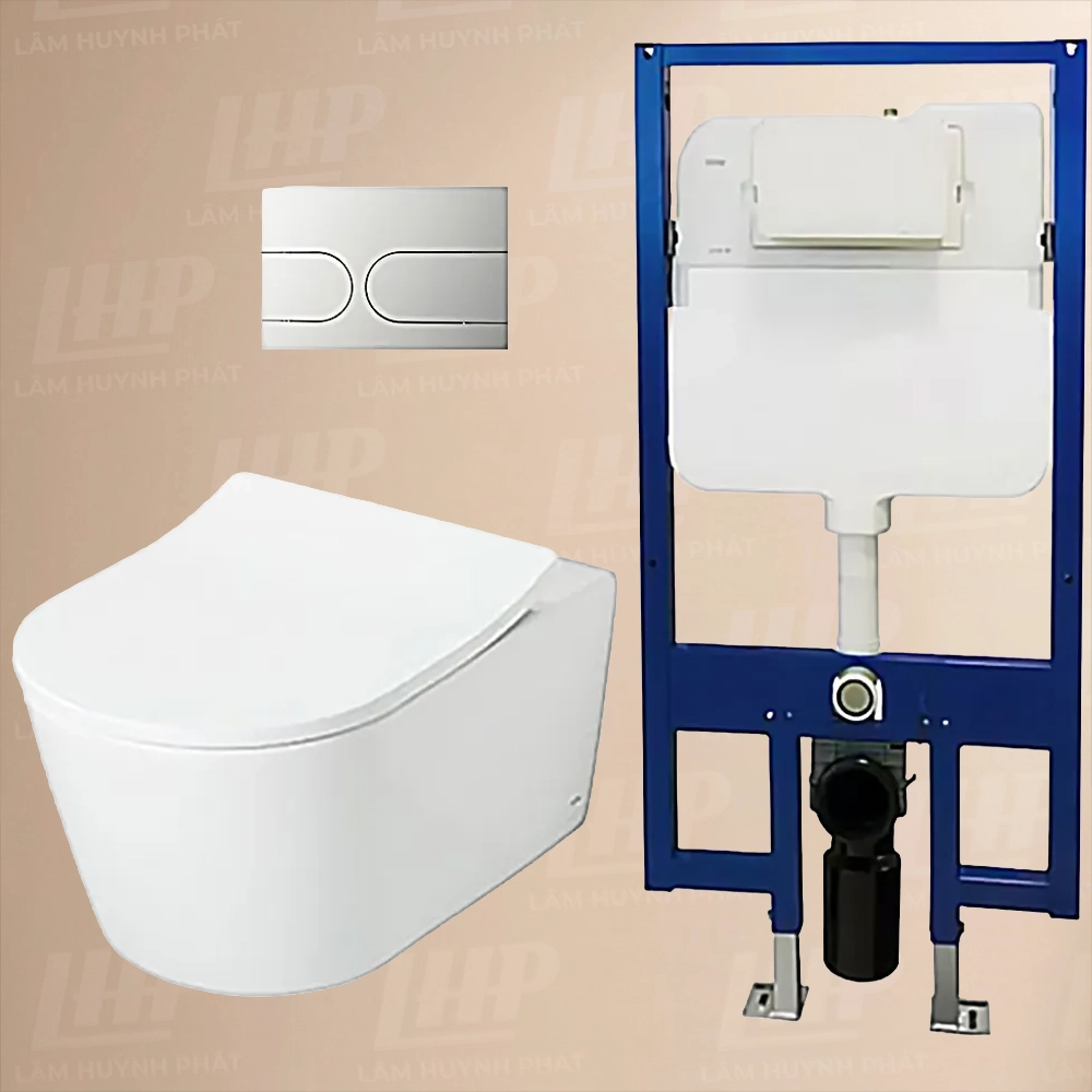 Bồn cầu TOTO CW542ME5U#NW1/TC513A Bồn cầu TOTO CW542ME5UNW1/ TC513A/ WH172A/ MB175M#SS treo tường (giấu dây) - Ảnh 1