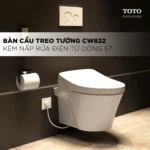 Bồn cầu TOTO CW822REA#W/ WH172AT/ TCA465 treo tường (Giấu dây) nắp điện tử TCF4911EZ - Ảnh 6