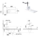 Bồn cầu CAESAR C1250 dạng xổm (chưa gồm két nước và bộ xả) - Ảnh 4