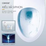 Bồn cầu CAESAR C1353 (CD1353) 1 khối nắp êm MU234, xả gạt - Ảnh 8