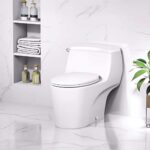 Bồn cầu CAESAR C1353F/ TAF060 (CD1353) 1 khối nắp rửa cơ TAF060, xả gạt - Ảnh 3