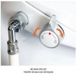Bồn cầu CAESAR C1353F/ TAF060 (CD1353) 1 khối nắp rửa cơ TAF060, xả gạt - Ảnh 5