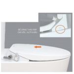 Bồn cầu CAESAR C1353F/ TAF060 (CD1353) 1 khối nắp rửa cơ TAF060, xả gạt - Ảnh 6