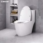 Bồn cầu CAESAR C1363 (CD1363) 1 khối nắp êm MU263 - Ảnh 2
