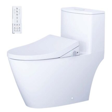 Bồn cầu CAESAR C1363F/ TAF512H (CD1363) 1 khối nắp điện tử TAF512H