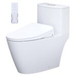 Bồn cầu CAESAR C1363F/ TAF710H (CD1363) 1 khối nắp điện tử TAF710H