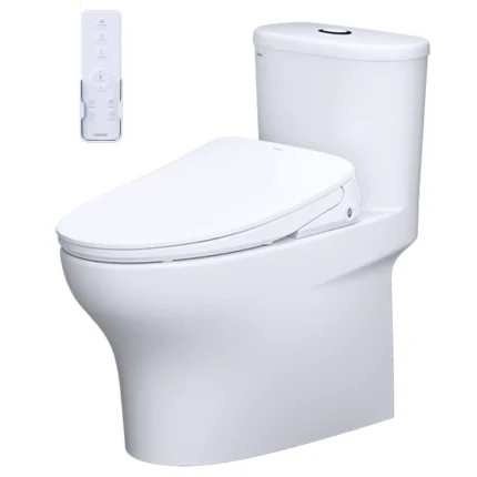 Bồn cầu CAESAR C1364F/ TAF512H (CD1364) 1 khối nắp điện tử TAF512H