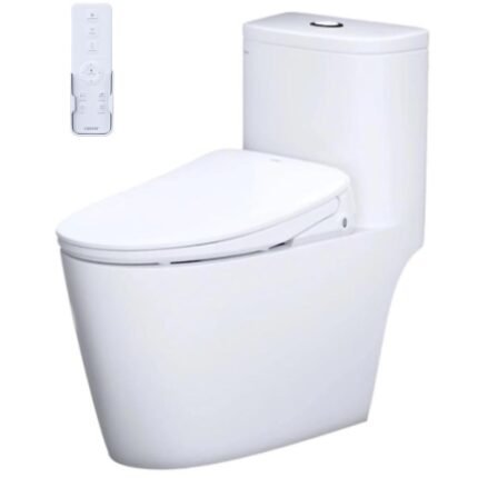 Bồn cầu CAESAR C1364F/ TAF710H (CD1364) 1 khối nắp điện tử TAF710H