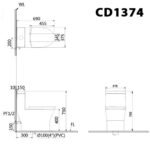 Bồn cầu CAESAR C1374 (CD1374) 1 khối nắp êm MU235 - Ảnh 11
