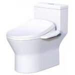 Bồn cầu CAESAR C1374F/ TAF400H (CD1374) 1 khối nắp điện tử TAF400H