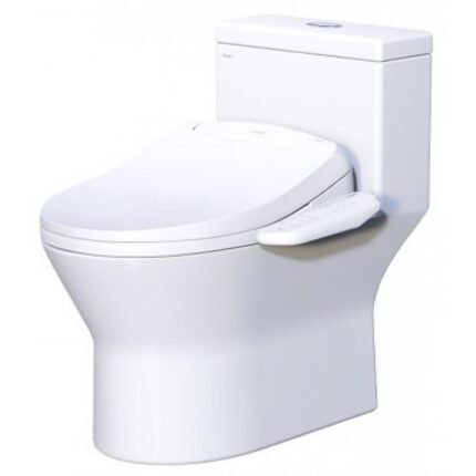 Bồn cầu CAESAR C1374F/ TAF400H (CD1374) 1 khối nắp điện tử TAF400H