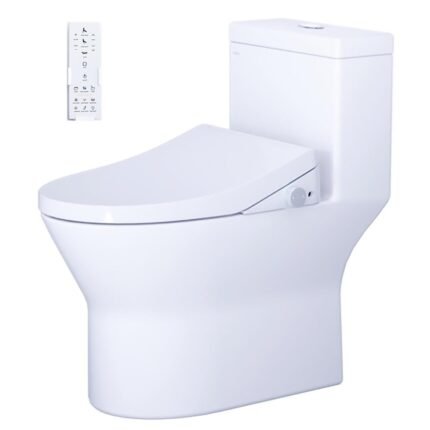 Bồn cầu CAESAR C1374F/ TAF512H (CD1374) 1 khối nắp điện tử TAF512H