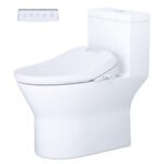 Bồn cầu CAESAR C1374F/ TAF610H (CD1374) 1 khối nắp điện tử TAF610H