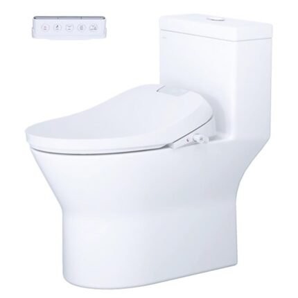 Bồn cầu CAESAR C1374F/ TAF610H (CD1374) 1 khối nắp điện tử TAF610H