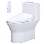 Bồn cầu CAESAR C1374F/ TAF710H (CD1374) 1 khối nắp điện tử TAF710H