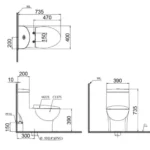 Bồn cầu CAESAR C1375 (CD1375) 1 khối nắp êm M221 - Ảnh 9
