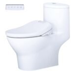 Bồn cầu CAESAR C1375F/ TAF610H (CD1375) 1 khối nắp điện tử TAF610H