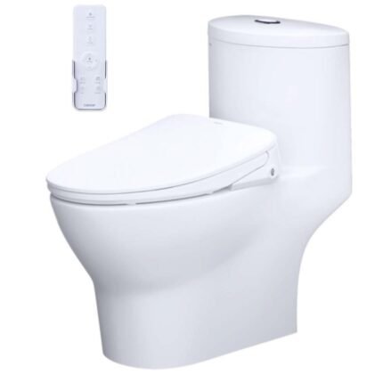 Bồn cầu CAESAR C1375F/ TAF710H (CD1375) 1 khối nắp điện tử TAF710H