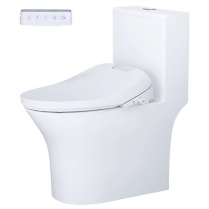 Bồn cầu CAESAR C1391F/ TAF610H (CD1391) 1 khối nắp điện tử TAF610H