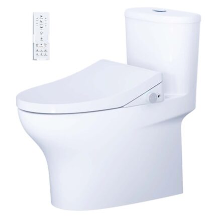 Bồn cầu CAESAR C1394F/ TAF512H (CD1394) 1 khối nắp điện tử TAF512H