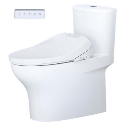 Bồn cầu CAESAR C1394F/ TAF610H (CD1394) 1 khối nắp điện tử TAF610H