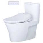 Bồn cầu CAESAR C1395F/ TAF610H (CD1395) 1 khối nắp điện tử TAF610H