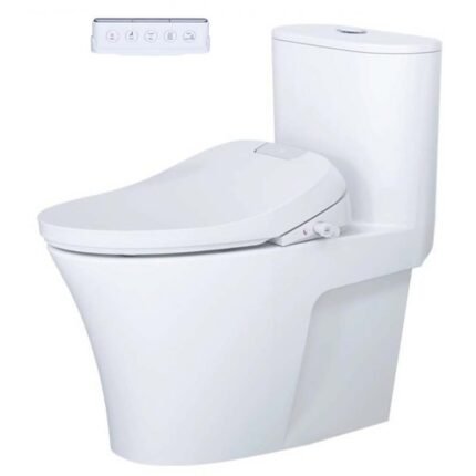 Bồn cầu CAESAR C1395F/ TAF610H (CD1395) 1 khối nắp điện tử TAF610H