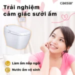 Bồn cầu thông minh CAESAR CA1380H. 1 khối nắp điện tử TAF300 - Ảnh 10