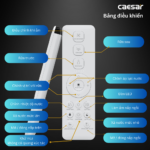 Bồn cầu điện tử CAESAR CA1389H, nắp tự động - Ảnh 12